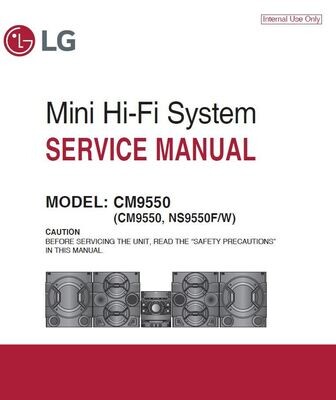 LG CM9550 NS9550F NS9550W Hi Fi System Service Manual