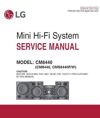 LG CM8440 CMS8440F CMS8440W Hi Fi System Service Manual