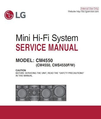 LG CM4550 CMS4550F CMS4550W Hi Fi System Service Manual