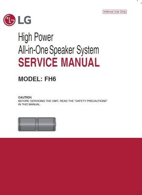 LG XBOOM FH6 Speaker System Service Manual