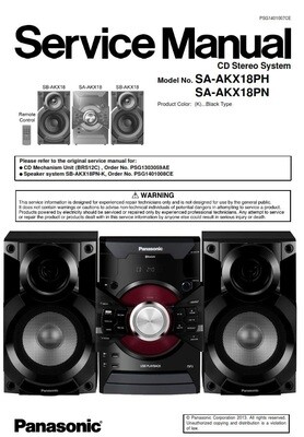 Panasonic SC AKX18 Stereo System Service Manual