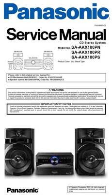 Panasonic SC AKX100 Stereo System Service Manual