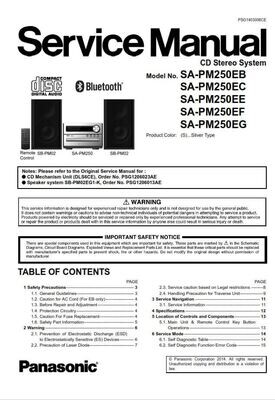 Panasonic SC PM250 Stereo System Service Manual