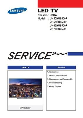 Samsung UN75HU8550 UN75HU8550F TV Service Manual