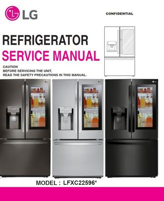 LG LFXC22596S LFXC22596M LFXC22596D Refrigerator Service Manual and Repair Guide