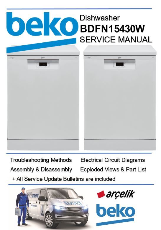 Beko BDFN15430W Dishwasher Service Manual