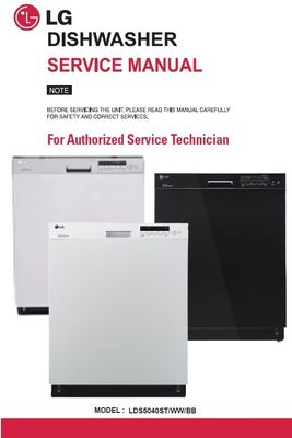 LG LDS5540ST LDS5540WW LDS5540BB Dishwasher Service Manual LG LDS5540ST LDS5540WW LDS5540BB Dishwasher Service Manual