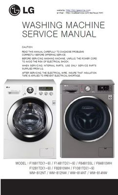 LG F1281TD F1681TD F1481TD F1081TD Washing Machine Service Manual LG F1281TD F1681TD F1481TD F1081TD Washing Machine Service Manual