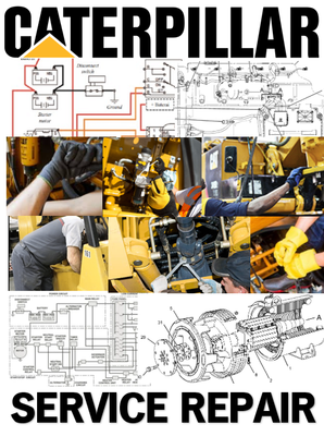 Caterpillar GP20N Forklift  Repair Manual Front page, Caterpillar logo, machine picture