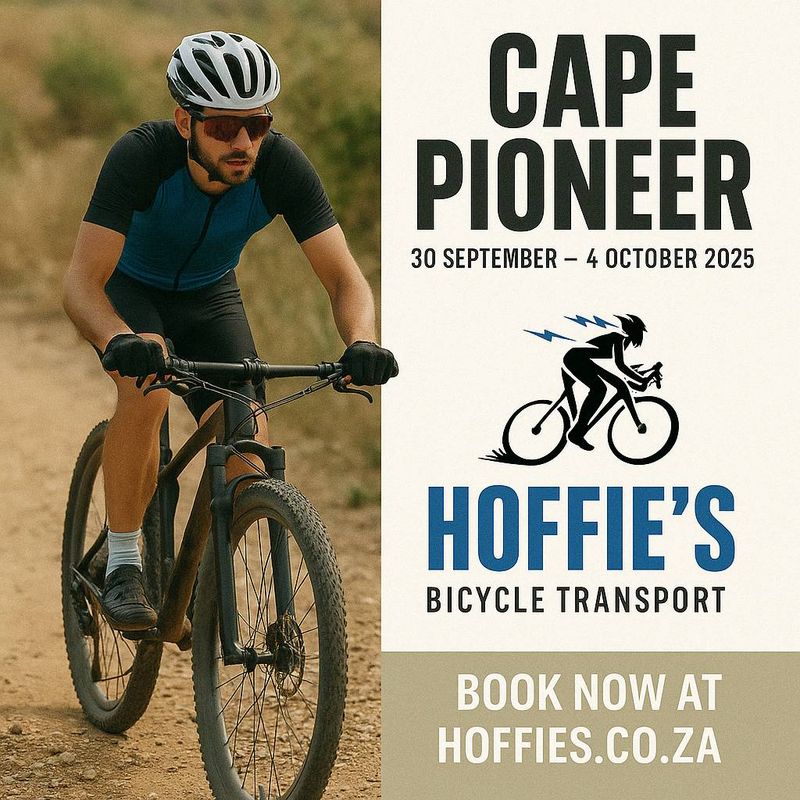 Hoffie&#39;s Bicycle Transport promotional image for Cape Pioneer event