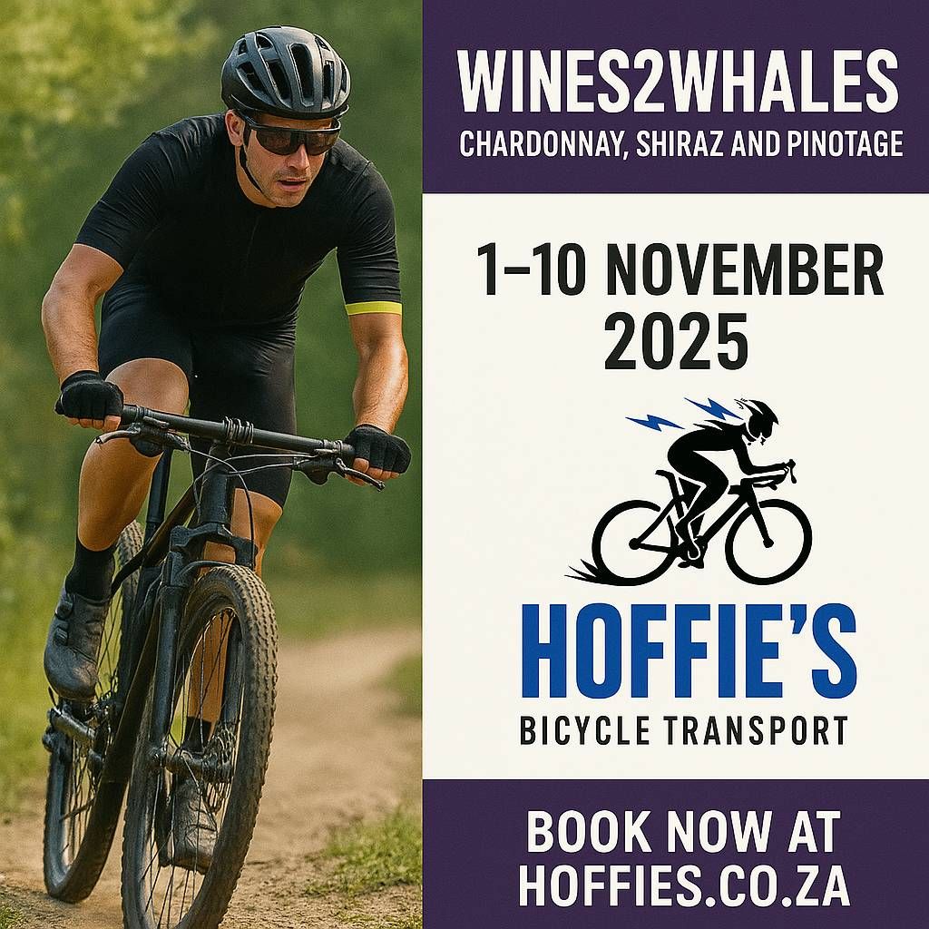 Hoffie&#39;s Bicycle Transport promotional image for Wines2Whales event