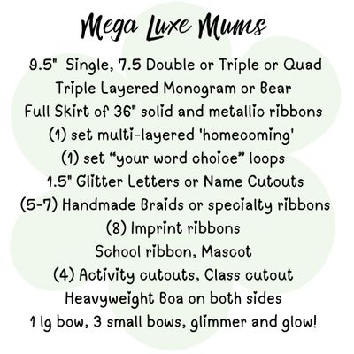 Mega Luxe Mum and Sashes