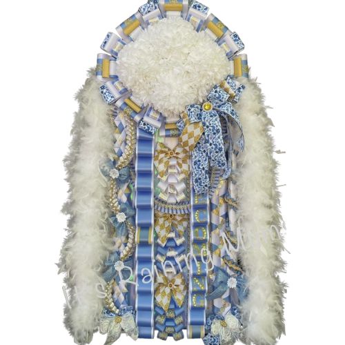 Available - Gold and Blue Harlequin Luxe Quad