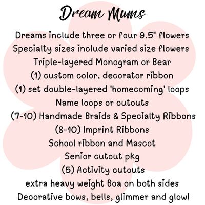 Dream Mums &amp; Specialty Shapes