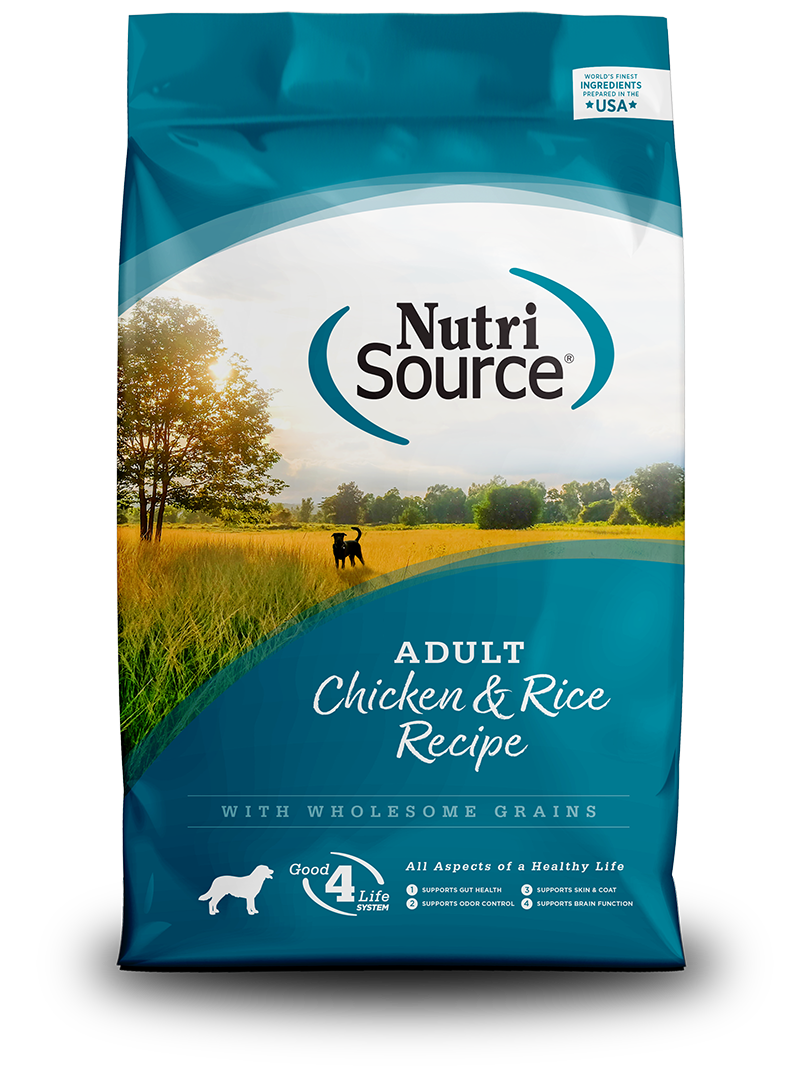 Nutri Source Chicken and Rice ADULTOS Y CACHORROS 5 LBS.