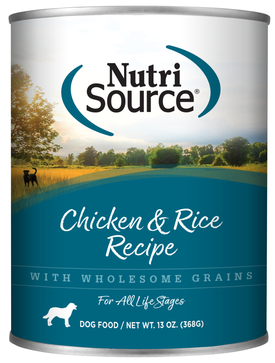Nutri Source Chicken and Rice ADULTOS Y CACHORROS 13 OZ.