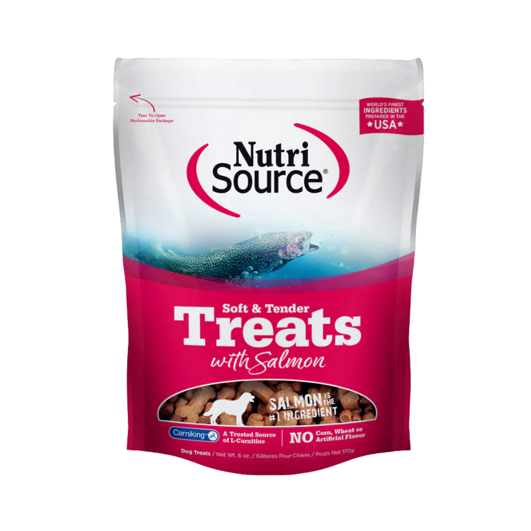 Nutri Source TREATS con Salmon ADULTOS Y CACHORROS 6 OZ.