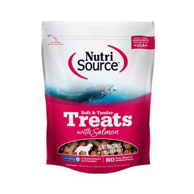 Nutri Source TREATS con Salmon ADULTOS Y CACHORROS 6 OZ.