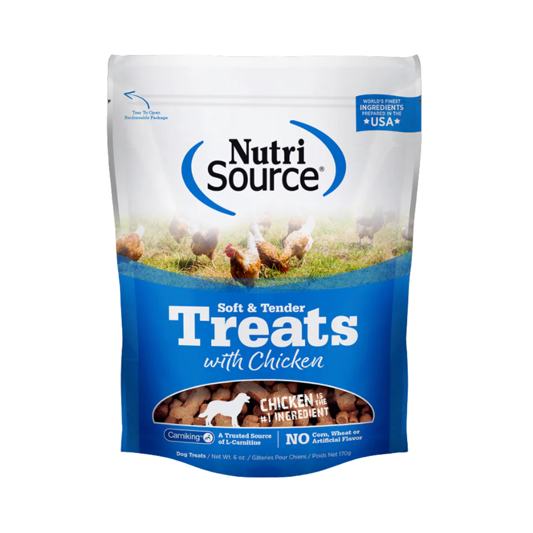 Nutri Source TREATS with Chicken ADULTOS Y CACHORROS 6 OZ.