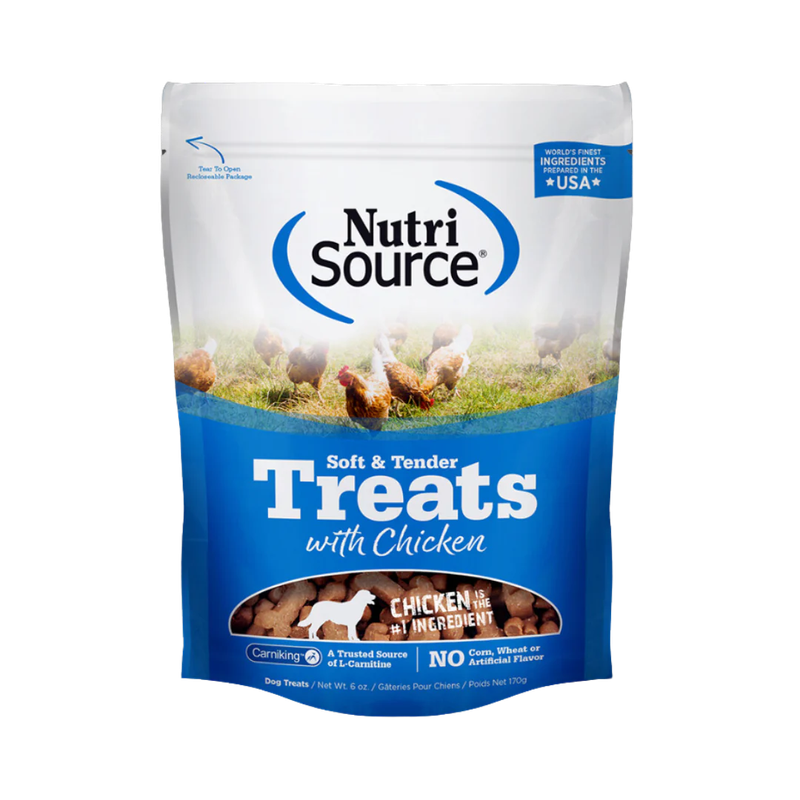 Nutri Source TREATS with Chicken ADULTOS Y CACHORROS 6 OZ.