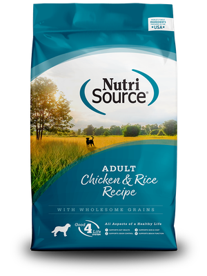 Nutri Source Chicken and Rice ADULTOS Y CACHORROS 12LBS.