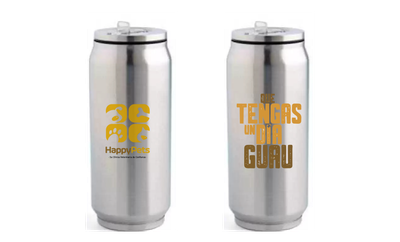 Vaso de Acero con Pajilla Gris GUAU