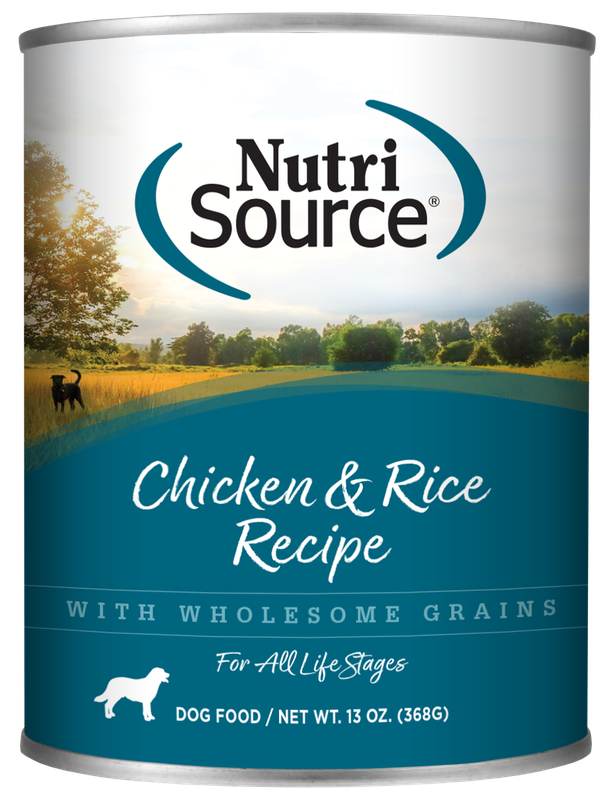 Nutri Source Chicken and Rice ADULTOS Y CACHORROS 13 OZ.