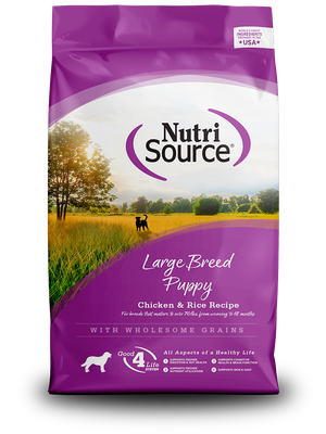 Nutri Source Chicken and Rice para razas GRANDES CACHOROS 26 LBS.