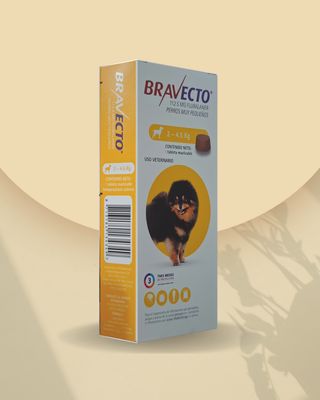 Bravecto 112.5 mg - Tableta masticable antipulgas y garrapatas para perros muy pequeños, con fluralaner, 3 meses de protección, perros de 2 a 4.5 kg - 1 tableta