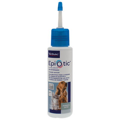 Virbac Epiotic® Spherulites™ - Solución tópica limpiador auricular para perros y gatos, higiene del conducto auditivo y coadyuvante en otitis externas - 100 ml