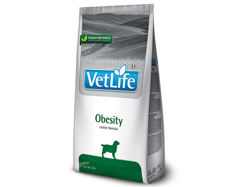 Farmina Vet Life® Canine Formula Obesity - Alimento dietético veterinario seco para perros adultos con sobrepeso u obesidad - Bolsa de 2 kg