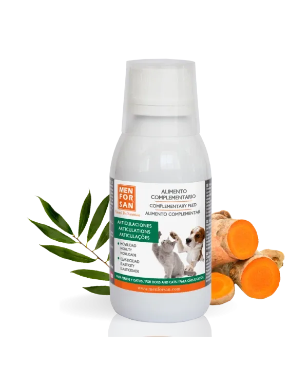 MENFORSAN Alimento líquido complementario para perros y gatos para las articulaciones - Mejora los problemas e infecciones articulares, alivia el dolor, reduce la inflamación. (Verde) 120 ml.