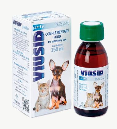 Catalysis Viusid Pets – Alimento complementario para uso veterinario (Complementary food for veterinary use) – Solución oral (Oral Solution). -  150 ml