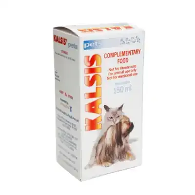 Catalysis Kalsis® Pets - Alimento complementario en solución oral para usos veterinarios, suplemento para el mantenimiento de la masa ósea y metabólica en perros, gatos y otros animales - 150 ml