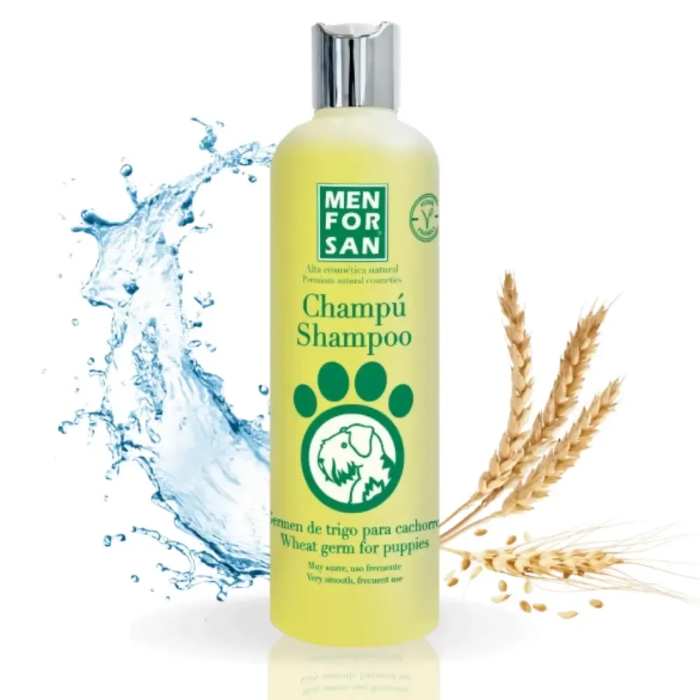 MENFORSAN Champú Germen de Trigo para Cachorros (Wheat germ for puppies) - Alta cosmética natural para cachorros. - 300 ml