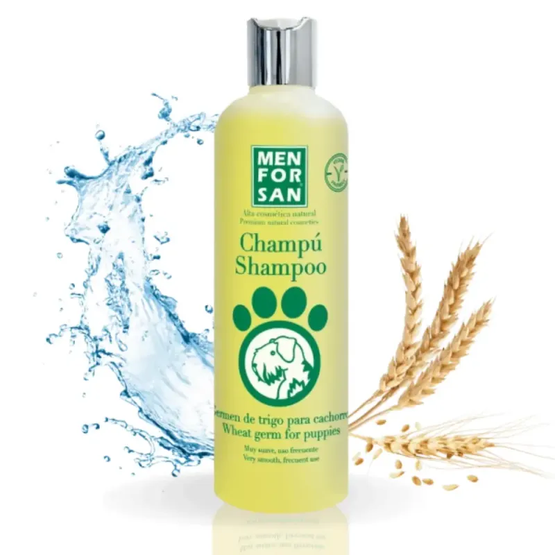 MENFORSAN Champú Germen de Trigo para Cachorros (Wheat germ for puppies) - Alta cosmética natural para cachorros. - 300 ml