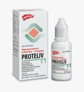 Holliday Scott Proteliv - Hepatoprotector, Colerético y Colagogo en gotas orales para perros y gatos - Frasco de 15 ml.
