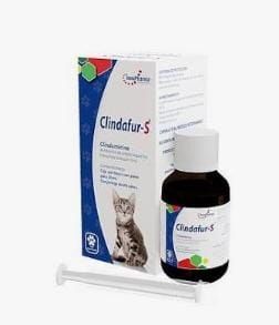 InnoPharma Clindafur-S Clindamicina - Polvo para solución oral, antibacteriano de amplio espectro para uso veterinario, incluye jeringa dosificadora - 30 ml