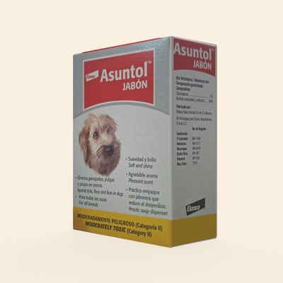 Bayer Asuntol Jabón - Jabón antiparasitario externo para perros, elimina garrapatas, pulgas y piojos, aporta suavidad y brillo - 100 g