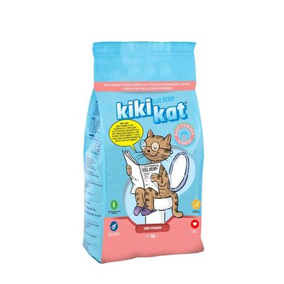 Cat Litter KiKi Kat - Arena de Gato (Baby Powder) - 5 Litros