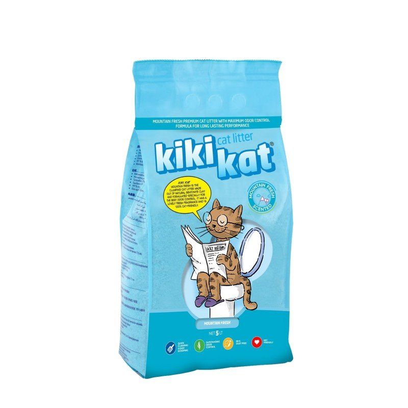 Cat Litter KiKi Kat - Arena de Gato (Mountain Fresh) - 5 Litros