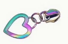 Zipper Pull - Rainbow - Heart