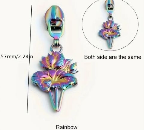 Zipper Pull - Rainbow - Lotus
