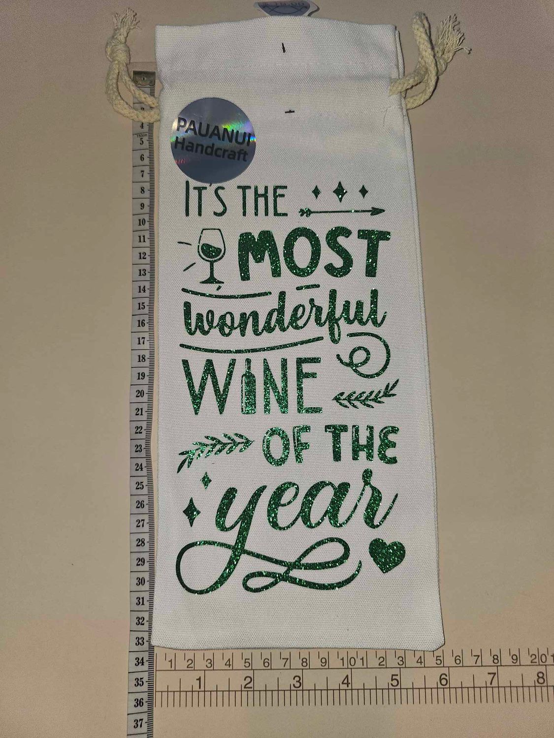 Wine of the Year- Wine Bottle Bag (Green)