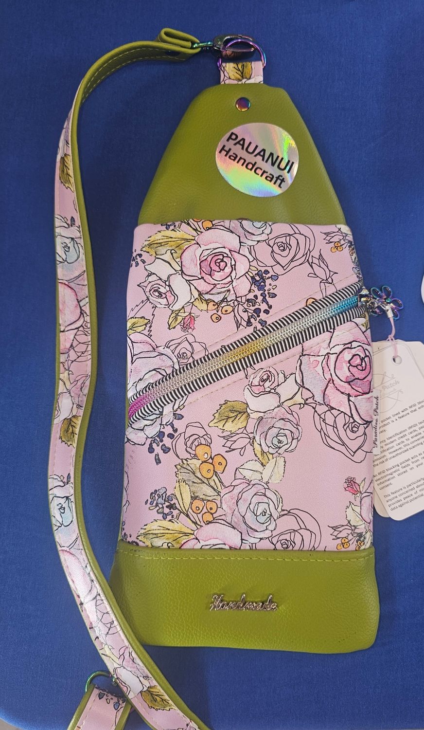 Yagi Sling (RFID) - Green/Dusty Pink