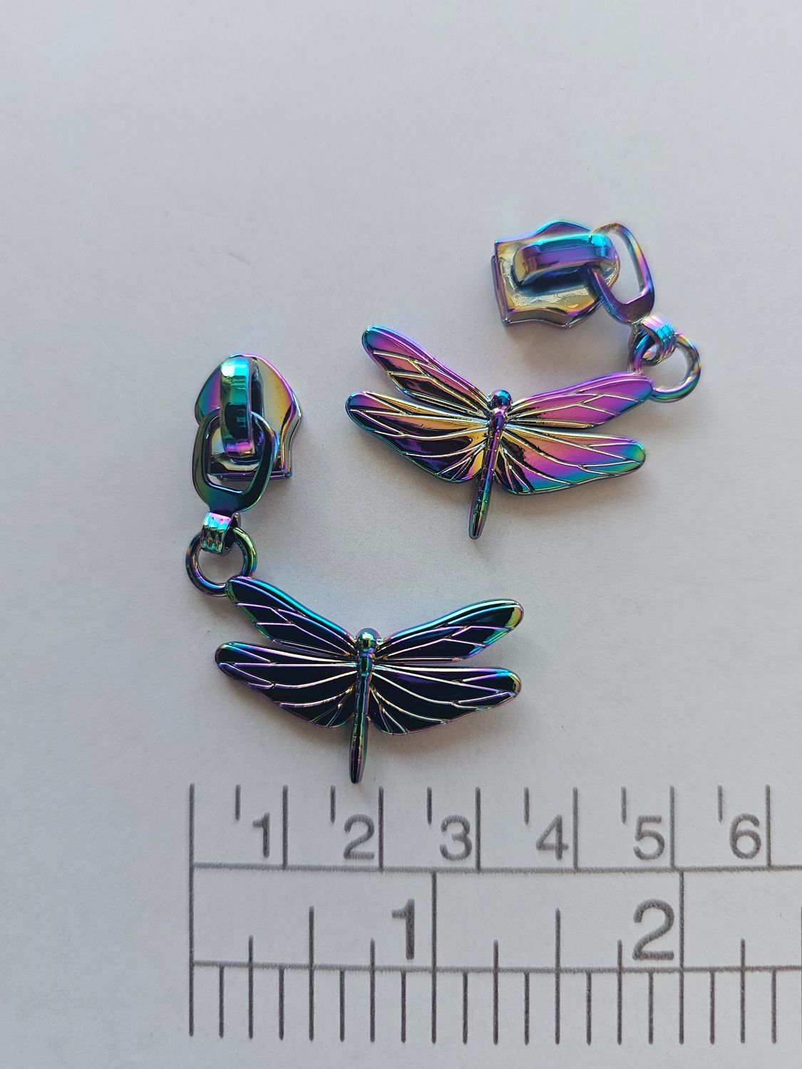 Zipper Pull - Rainbow - Dragonfly