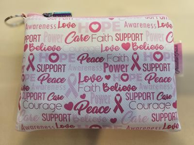 Pink Ribbon - Mini Travel Pouch RFID - PRTR25029