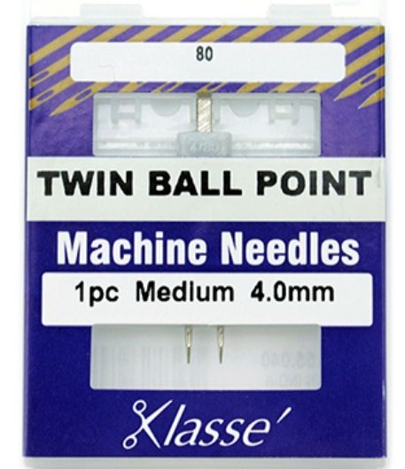 Klasse - Twin Ball Point Needle (1pc Medium 4.0mm)