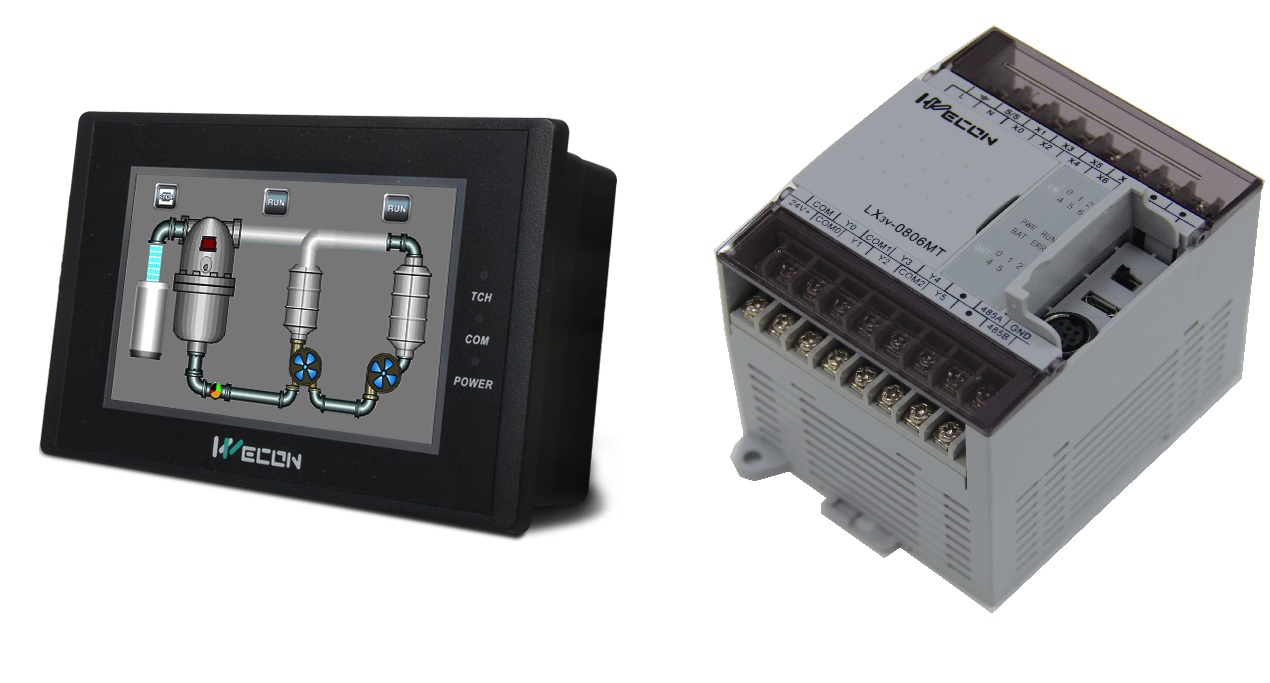Compact PLC Controller and HMI Display Kit: 14pt PLC + 4.3