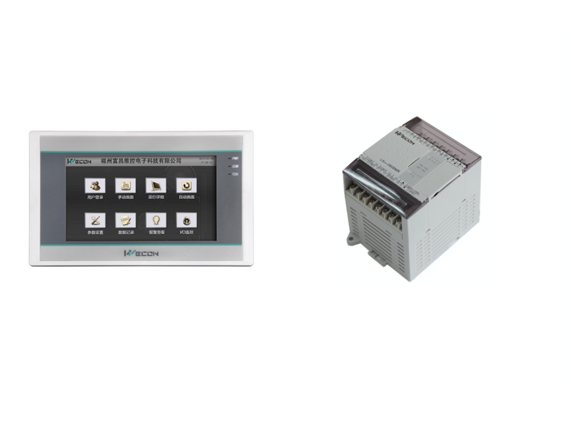 3. Compact PLC/HMI Combo: 3.5" or 4.3" HMI, 14pts PLC